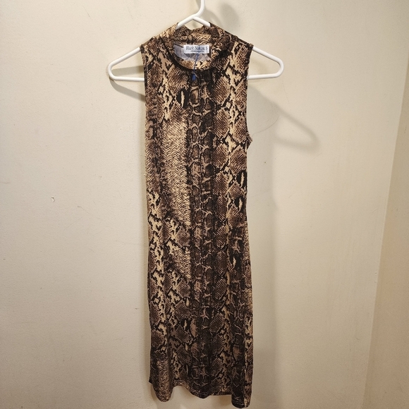 Blank Nation Animal Print backless sleeveless mini dress size S - Picture 9 of 10